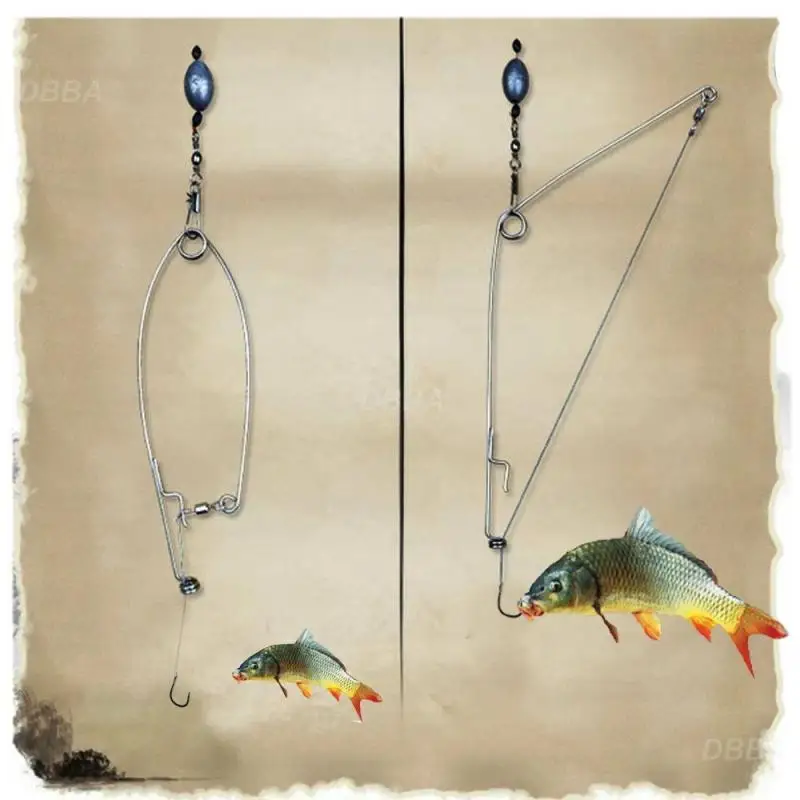 Fishing Hook Automatic Fishing Device Stainless Steel Automatic Fishing Hook Universal Hook Lazy Person