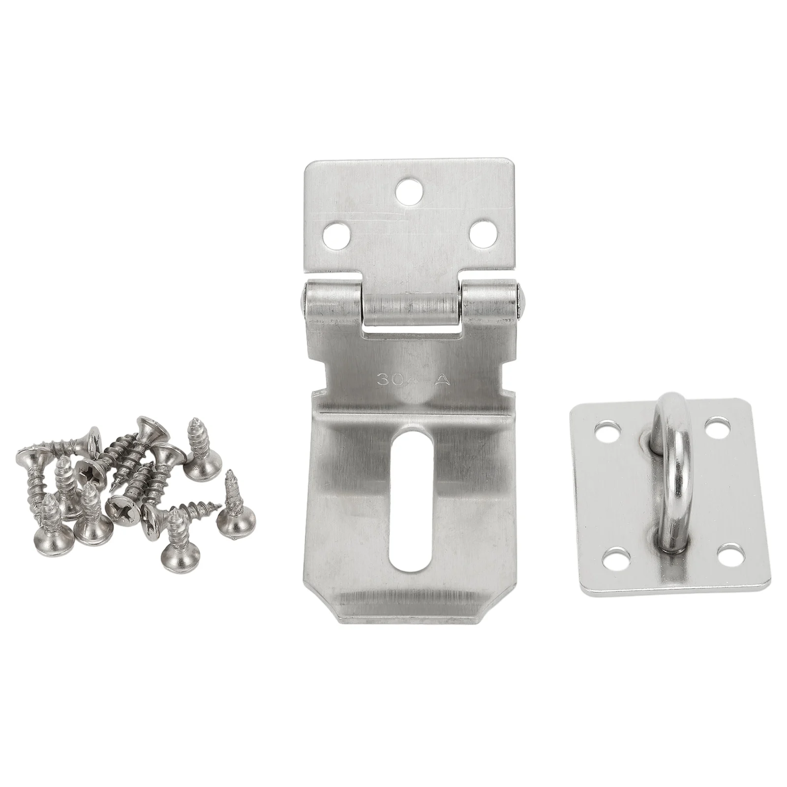 

Secure Your Valuables with Stainless Steel Latch Lock Hasp and Staple, No Rust or Fading, Suitable for Doors and Drawers