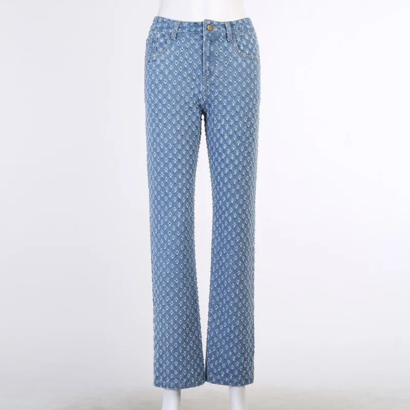 Fashion Spring Vintage Jeans Cargo Jean Casual Slim  High Waist Streetwear Winter Woman Denim Pencil Pants Casual Bottom