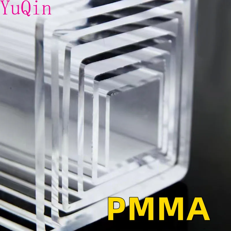 Big 10200mm Side Width Acrylic square pipe hollow duct transparent