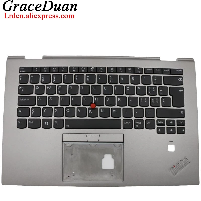 

SWS швейцарская Серебряная клавиатура верхний корпус для рук корпус для Lenovo Thinkpad X1 Yoga 3-го поколения G3 01LX970 01YN930 01YN970 01YN890
