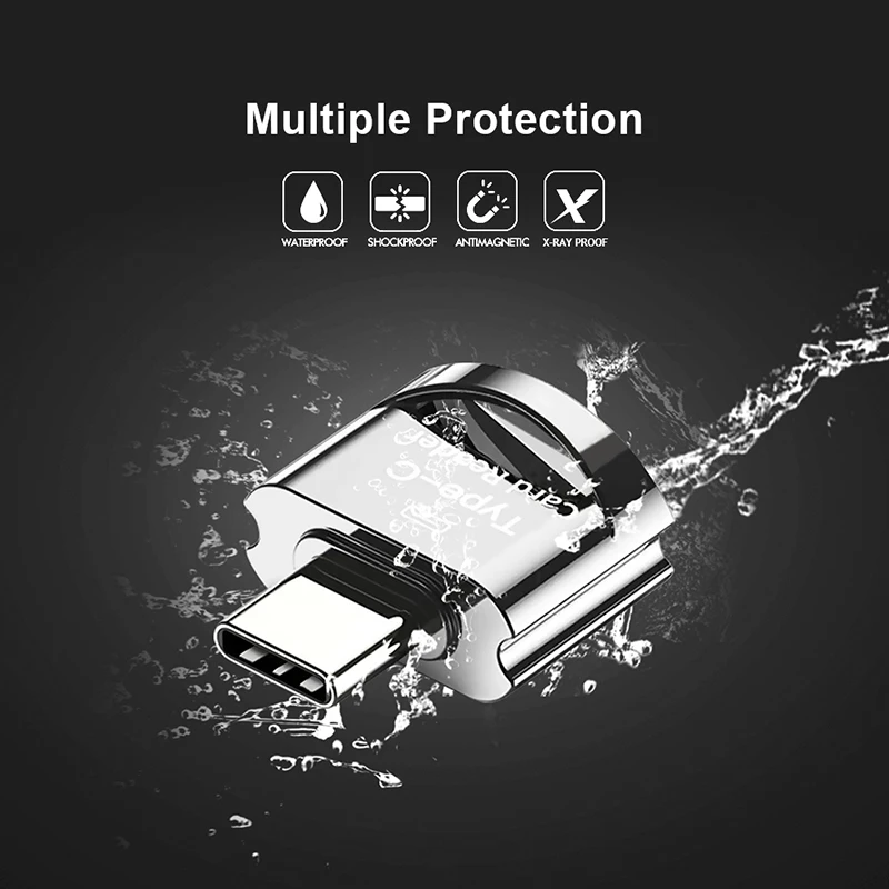 High-Speed SanDisk MicroSD Card with Type-C Card Reader - Class 10 UHS-1 Flash Memory