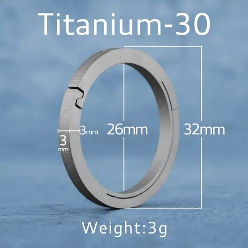 Black Titanium Keyring Car Men Flat Key Chain Rings Holder Lightweight EDC ARC Keychain Buckle for Accessories Gadgets Wholesale - Image 7