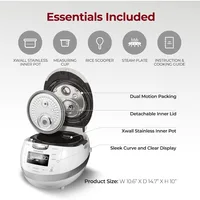 6-Cup (Uncooked)/12-Cup (Cooked) Induction Heating Pressure Rice Cooker with Nonstick Inner Pot,16 Menu Modes,Auto Clean (White) 2