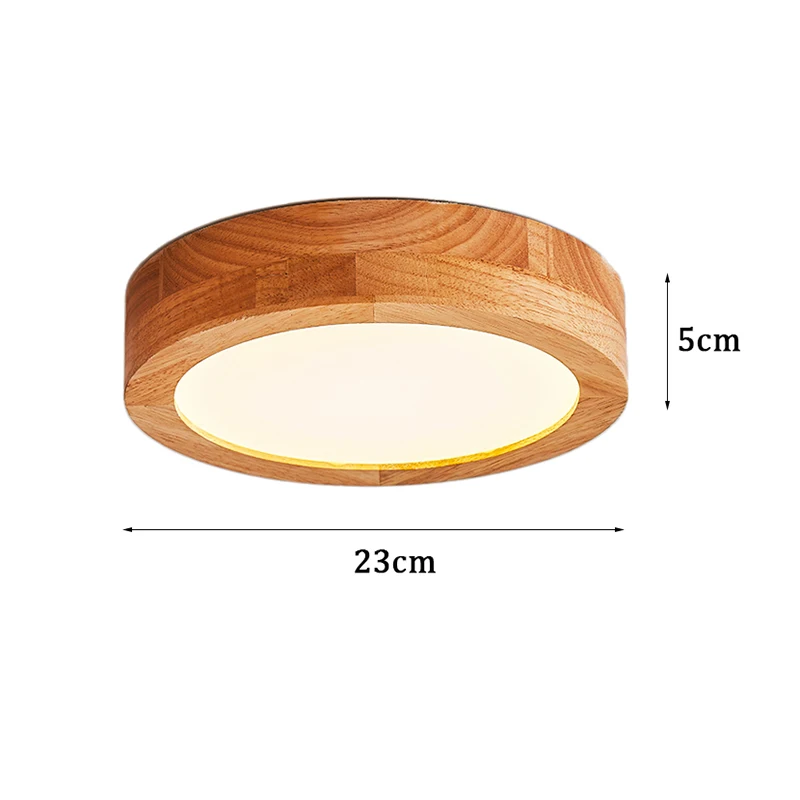 Simple Round LED Ceiling Lights Bedroom Wood Lamp Home Decor Nordic Corridor Study Kitchen Dining Lamp