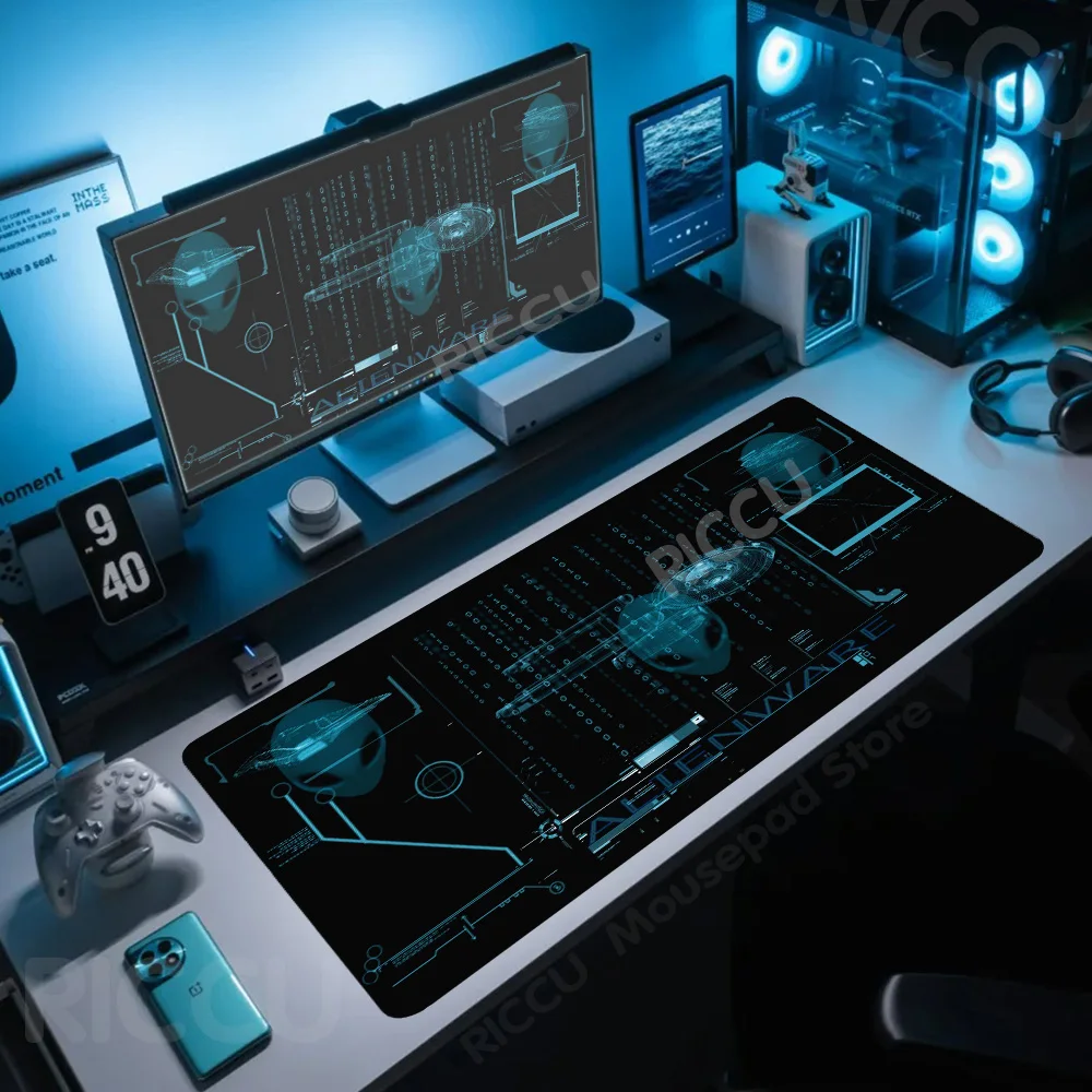 PC peripherals Computer Mousepad Alienware Non-slip Gaming simple Mat Oversized Stitch Keyboard Mouse Pad Laptop Office Carpet