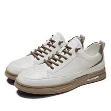 

Loafers Ladies Genuine Leather Large Size Spring New Lace-up White Shoes Women Fashion Casual Soft Sole Flat Shoes Women