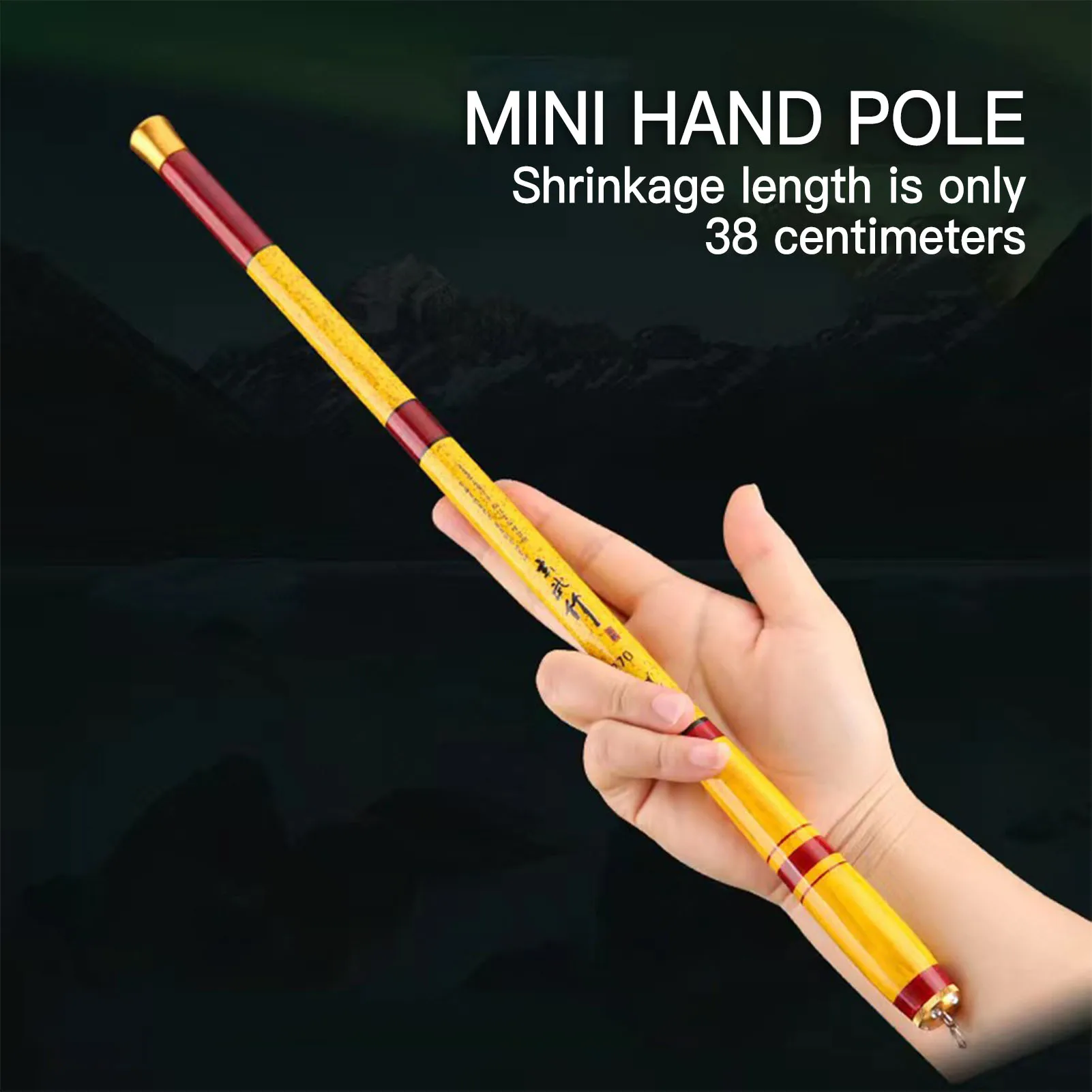 

Short Fishing Rod 19 Adjustable Carbon Telescopic Rod Portable Fishing Mini Carbon Rod Pocket Fishing Rod