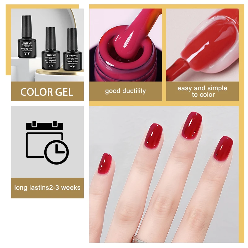 Manicure Set With Nail Dryer Base&Top Coat UV Nail Gel Polish Kit 18 Colors Gel Polish Set Semi Permanent Varnish Nail Tools Kit 6