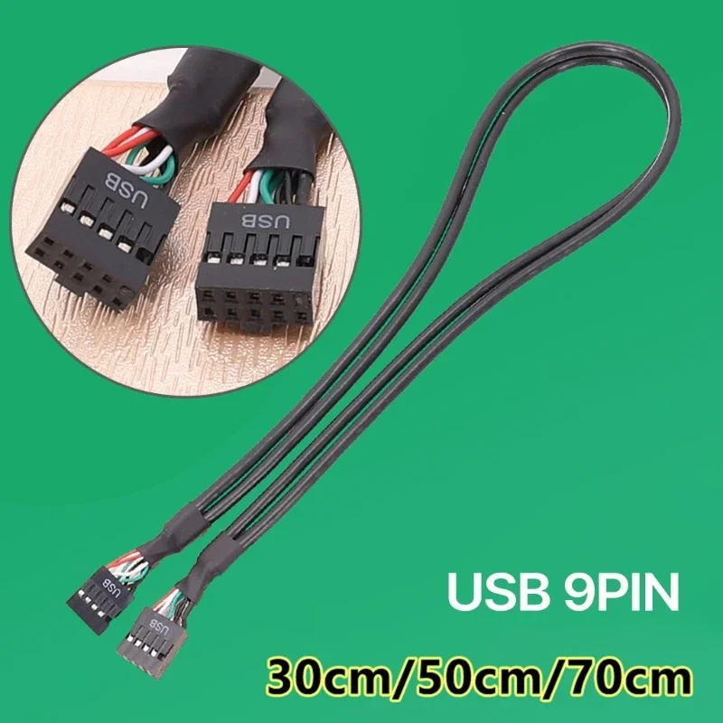 

High Speed USB 9Pin to 9Pin Female Adapter Shielded Cable High Transmission Double-stranded Line for Mainboard