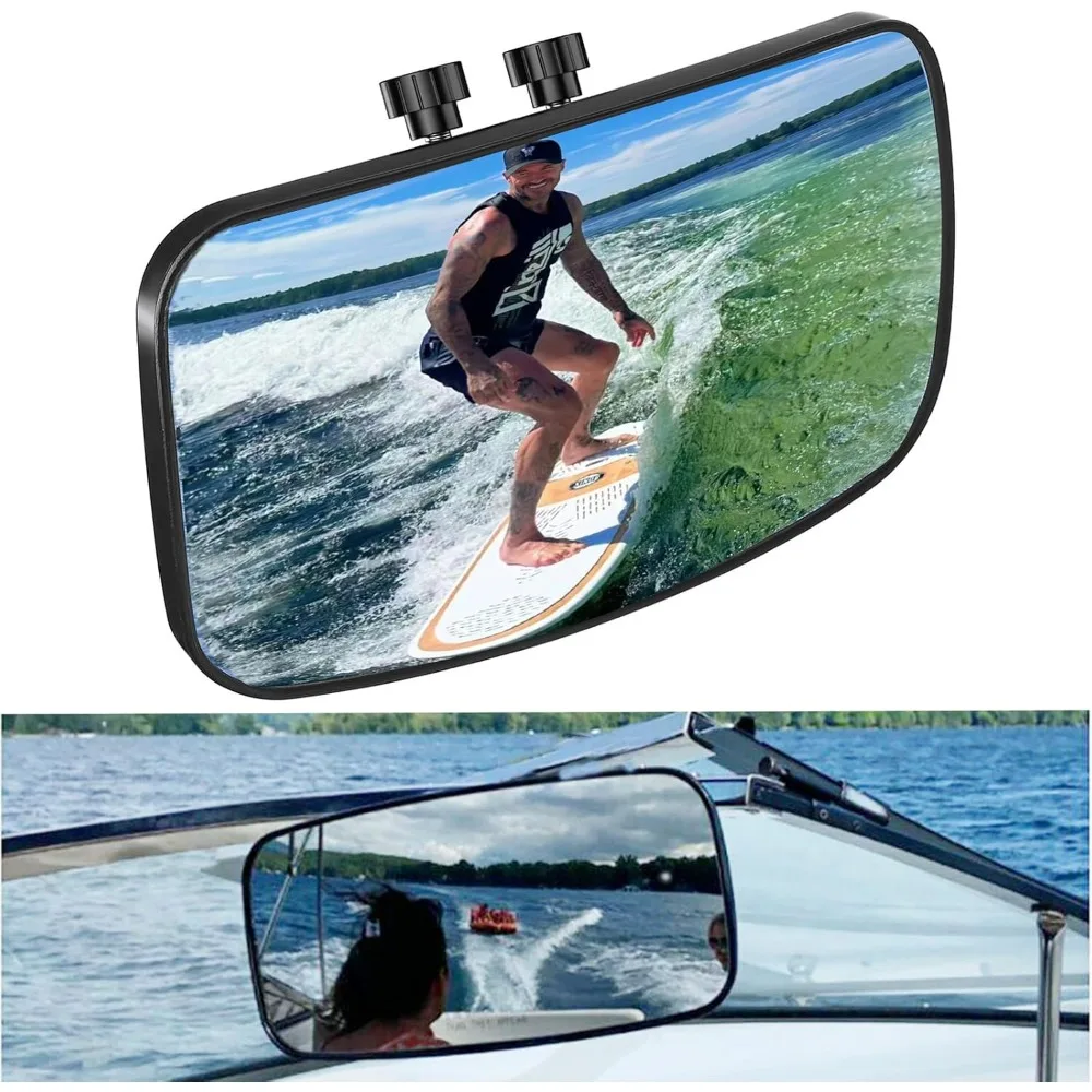 Boat Mirror Rear View Universal Marine Mirror with Quick-Install Clips ...