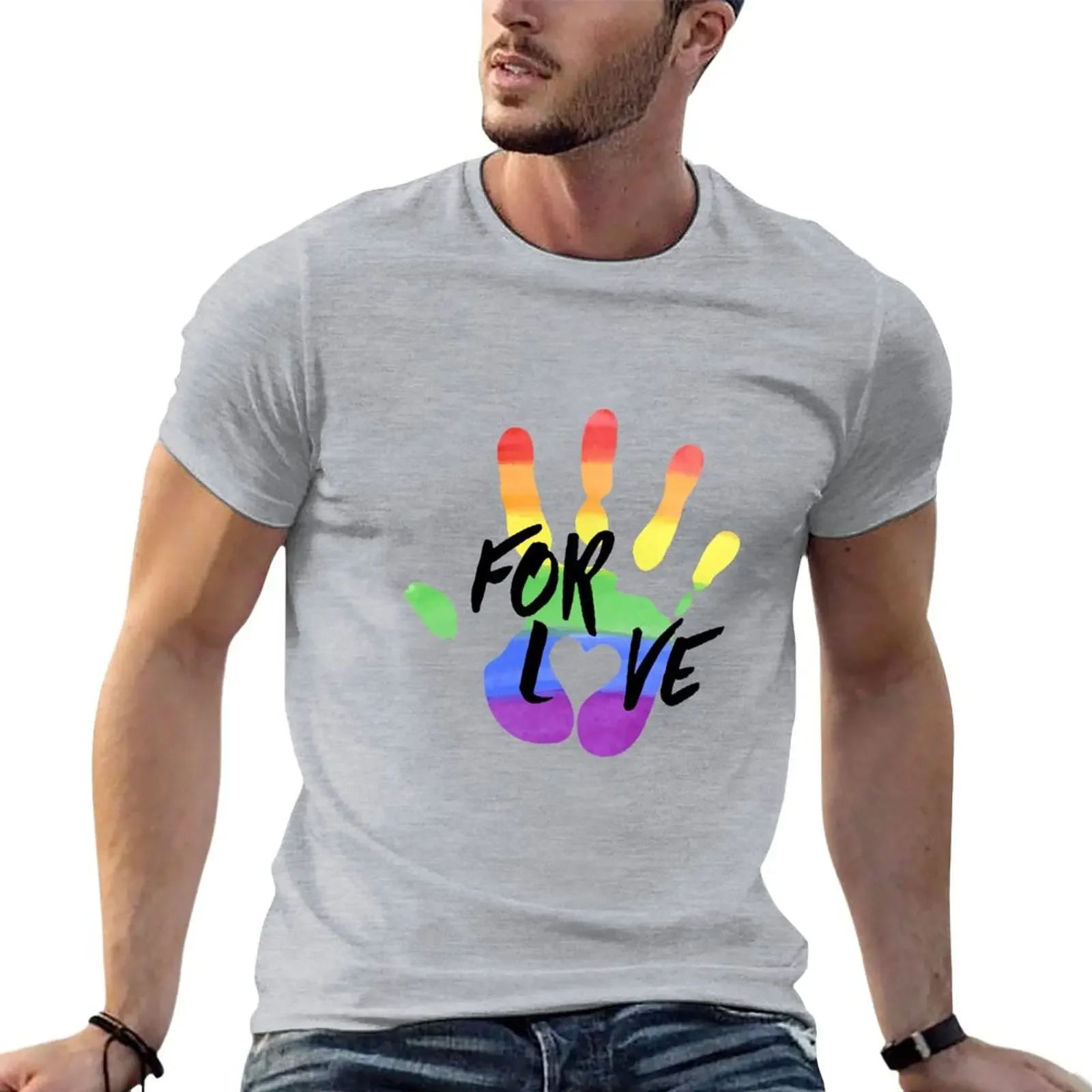 

For Love, For Pride, Carry On T-Shirt anime Aesthetic clothing quick drying mens big and tall t shirts