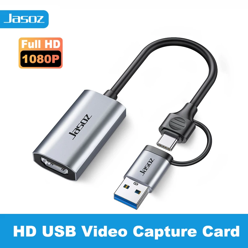 Scheda Di Acquisizione Video Jasoz Hdmi A Type C/Usb Video Grabber Box Per Ps5 Switch Xbox Live Stream Record Meeting Game Capture Card