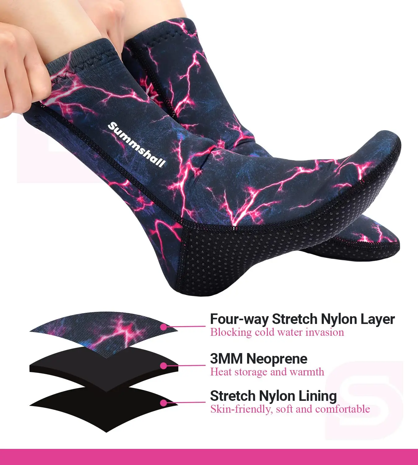 3mm Neoprene Diving Socks Diving Gloves Non-slip Gloves Swimming Boots For Spearfishing Swimming Rafting Kayaking Surfing 4