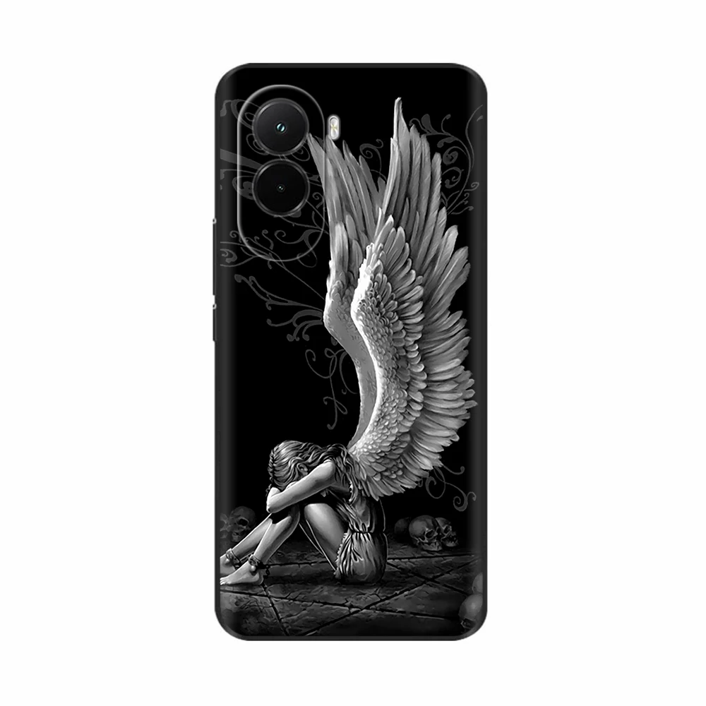 Ultra-Thin Floral Skull Painted Silicone Phone Case