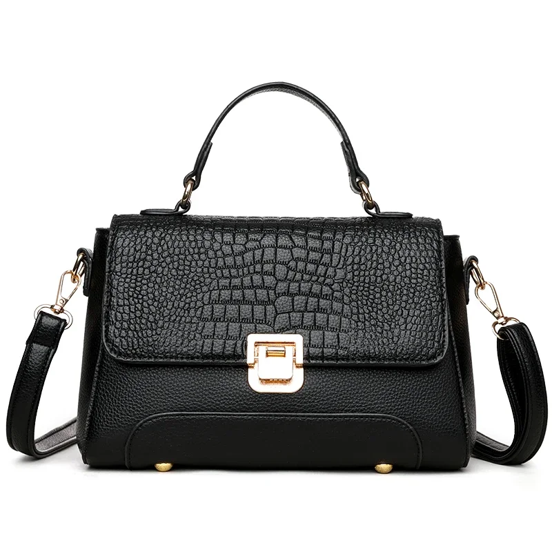 Bolso bandolera de piel de lujo de gran capacidad y múltiples capas para mujer, diseño de bolso cruzado