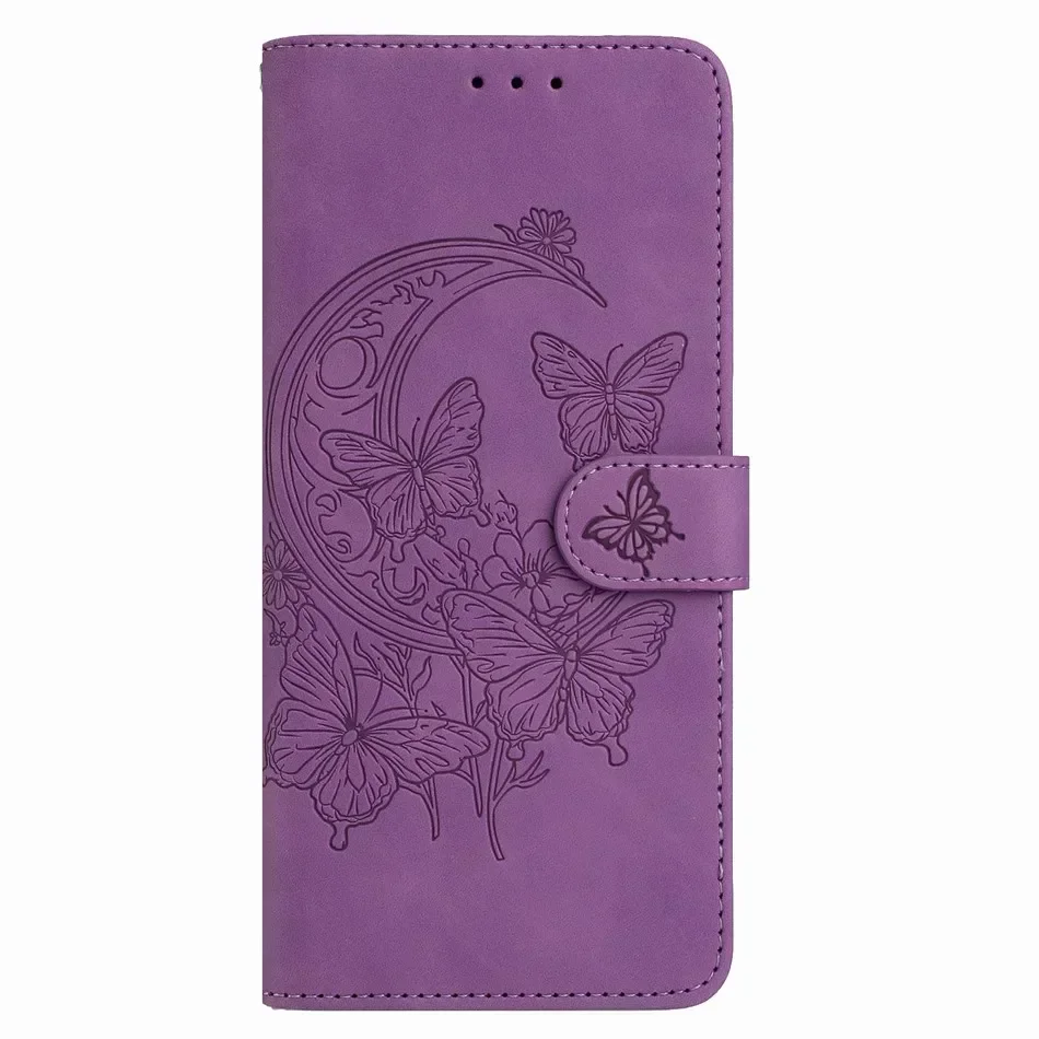 Charming Moon Butterfly Phone Case & Lady Wallet Cover