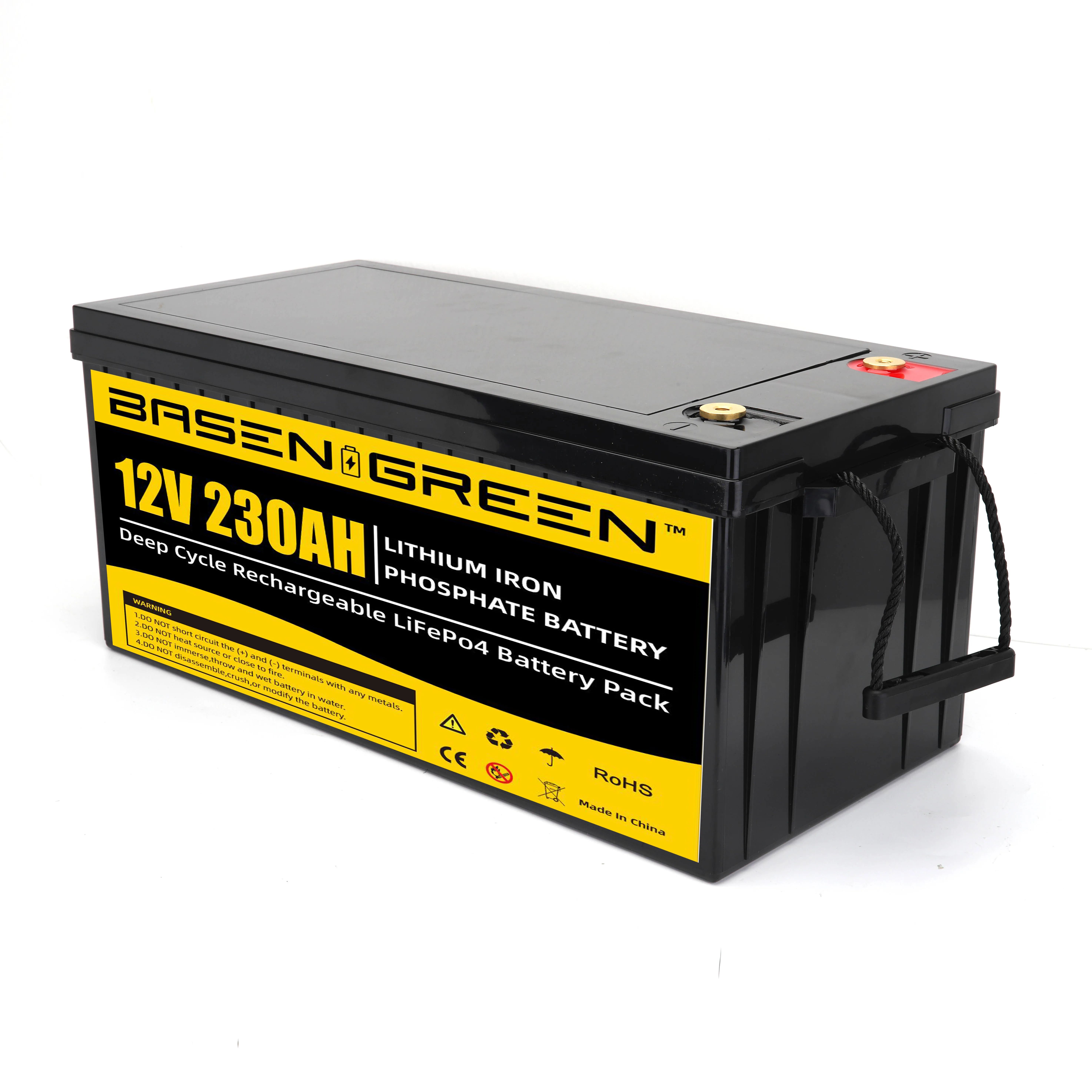 

Basen 5000 cycle 4S1P Prismatic 12V 200AH 230AH 280AH 300AH BMS LiFePo4 lithium battery pack for solar system