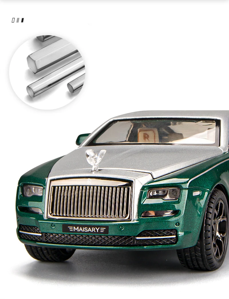 1:24 Rolls Royce Wraith Mansory Alloy Model Car Diecasts Light Toy