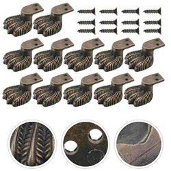 12 Pcs Non-slip Wooden Bobby Pins Decorative Foot Protector Retro Decor Base Zinc Alloy Case Protectors