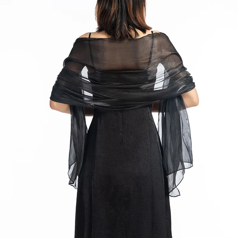 Black Shawl For Evening Dress Matching Wedding Dress Or Evening Gown Shawl   Polyester, Brand New With Tags Lightweight Evening Dress Shawls