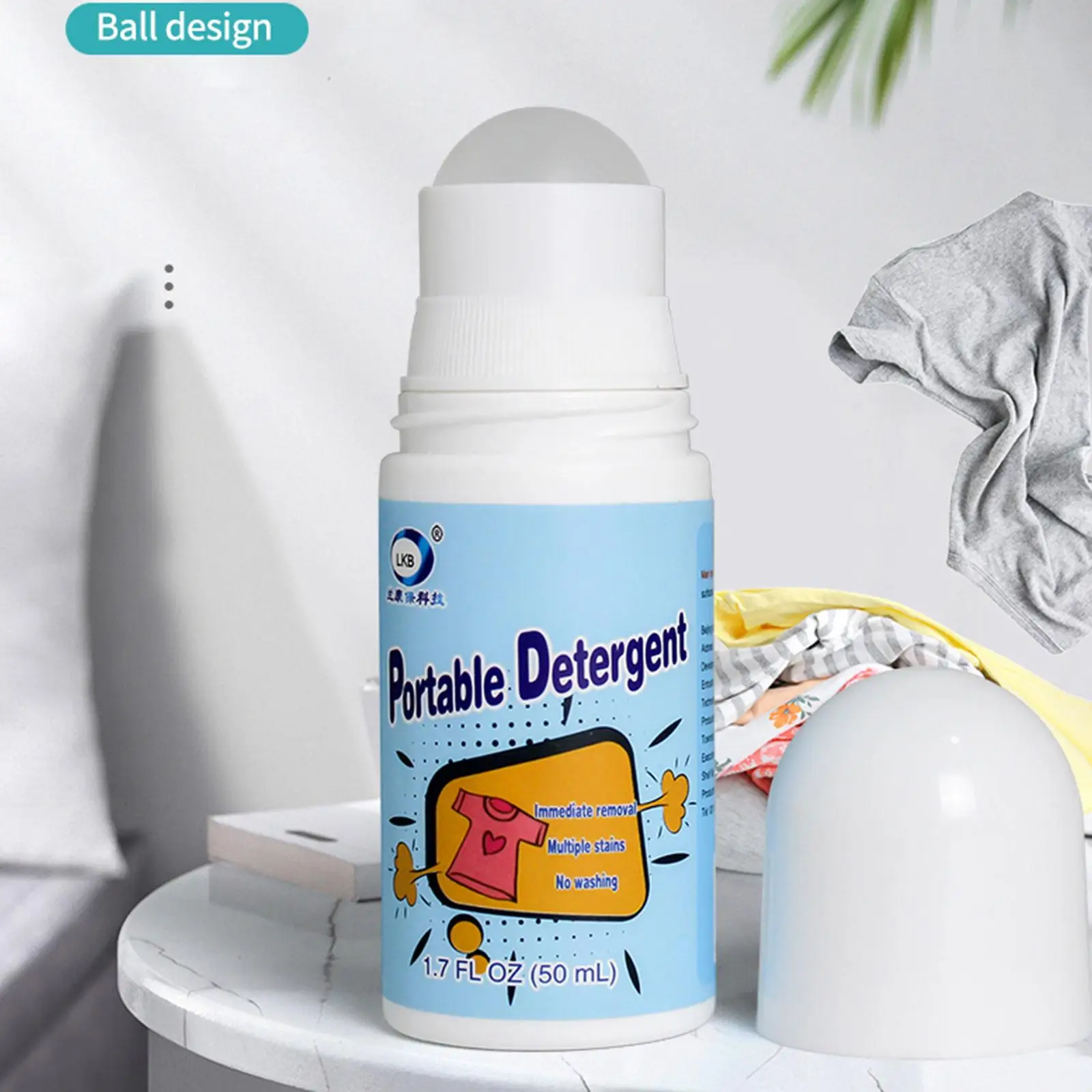 Clothes Stain Removal Rolling Ball Portable Oil Stain Cleaning Detergent Decontamination Pen Dust Cleaner Remover 1/2/3/4/5/10pc