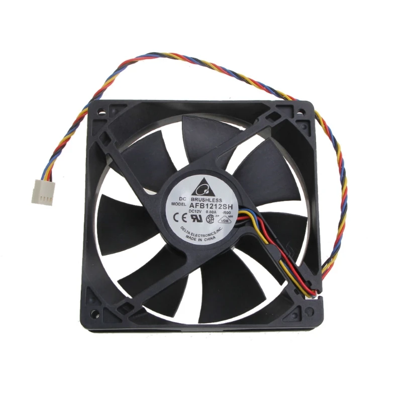 

AFB1212SH 12cm 120mm fan 12V 0.80A 4 Lines 4pin 4 Wire Connector High Speed Server Computer Chassis Power Cooling Fan P9JB