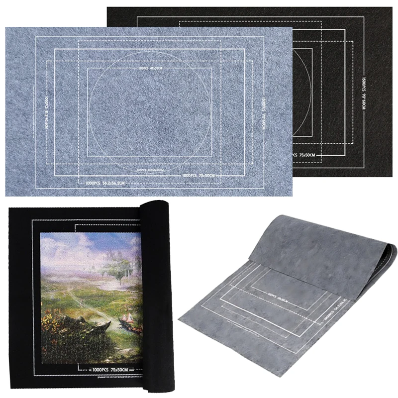 Puzzle Storage Mat Felt Storage Blanket Various Size for 1500/2000/3000pcs Puzzles Parent-child Interaction Props