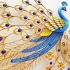 Modern Creative Wall Clock Wall  Peacock Clock Wall Clock Living Room Decoration Home Decor European Light Luxury Silent Clocks 4