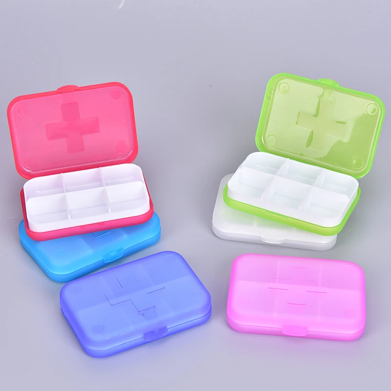 4/6/7 Slot Portable Pill Cases Moisture-proof Pill Box Travel Dispen Storage Container Colorful Drug Dispenser Packing Container