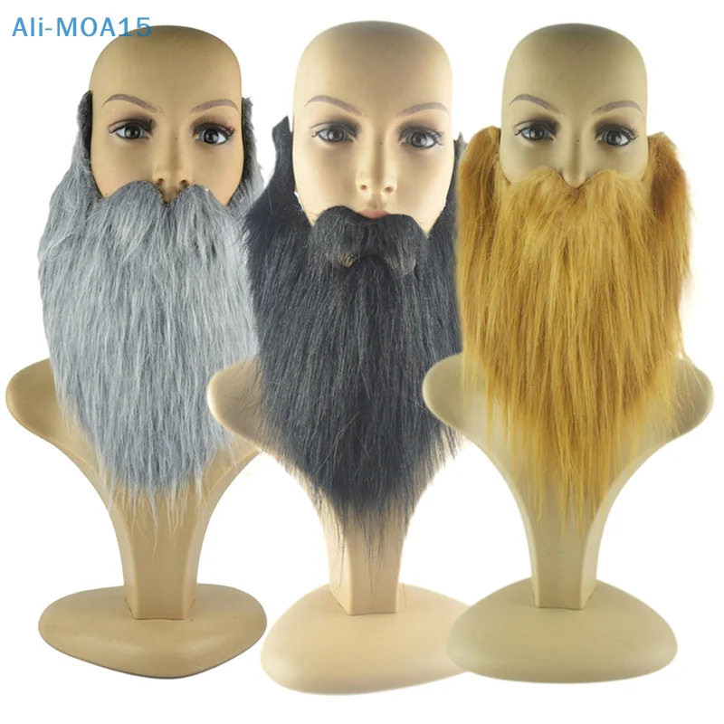 Barba Y Cejas Postizas Amarillas – Accesorios De Halloween Y Cosplay, Adhesivo Fácil De Poner, Realistas Y Suaves