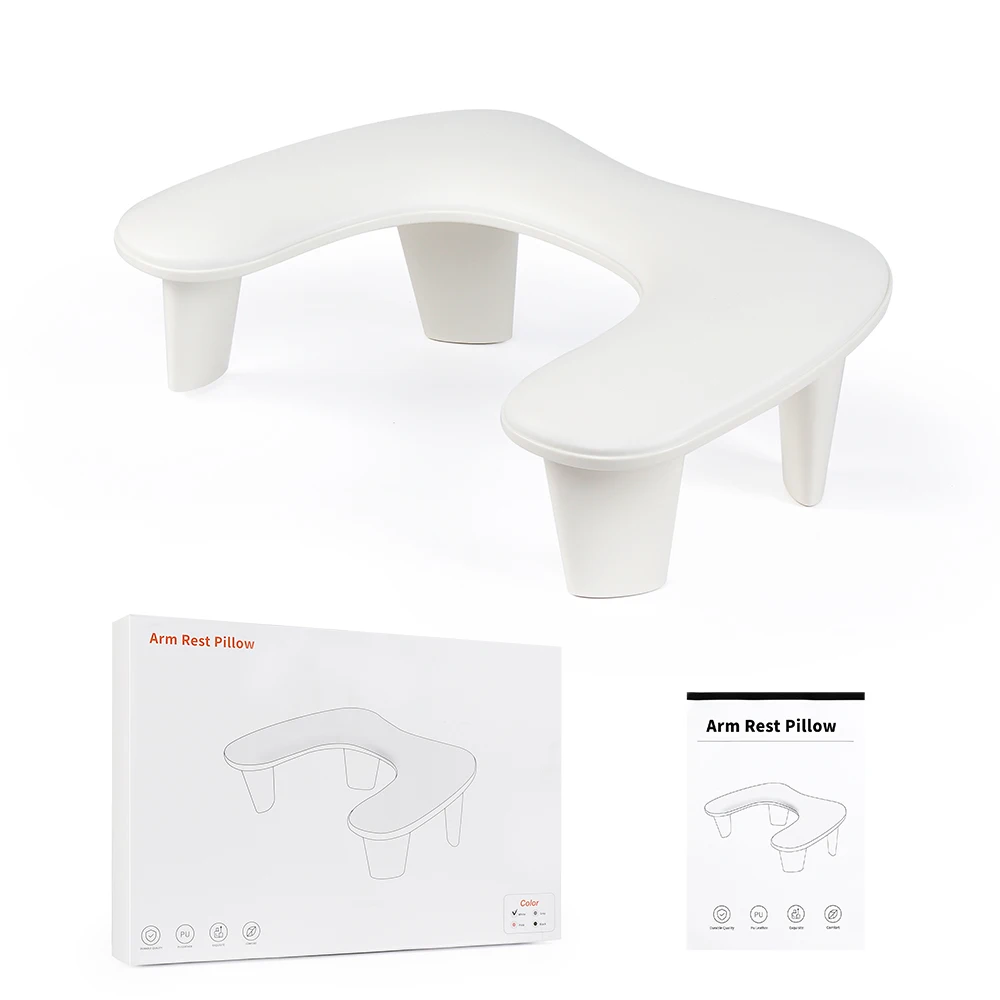 Two Hands Nail Art Hand Pillow Arm Rest Stand Microfiber PU Material Hand Pillow Leather Hand Rest Pillow for Nail Cushion