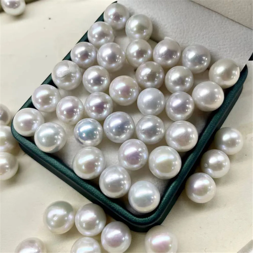 

White strong light freshwater Pearl round concealer Edison Pearl can be made into pendant ring ear bracelet