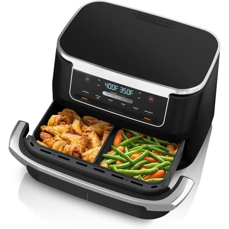

DZ071 Foodi 6-in-1 DualZone FlexBasket Air Fryer with 7-QT MegaZone & Basket Divider, Large Proteins & Full Meals