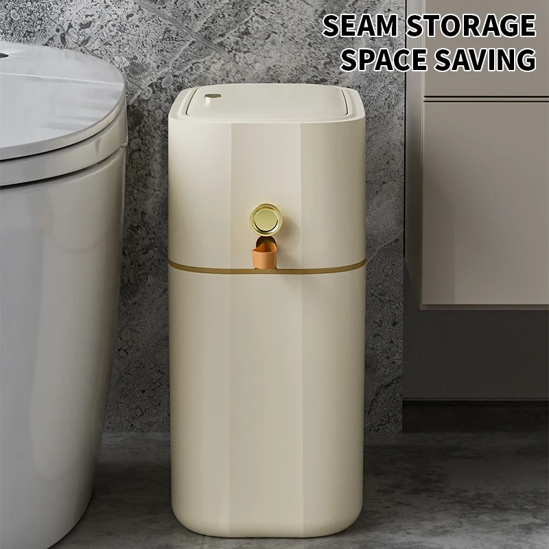 가정용 욕실 변기 뚜껑 쓰레기통 - 자동 흡입 활성화, 초대형, 화장지 처리에 이상적