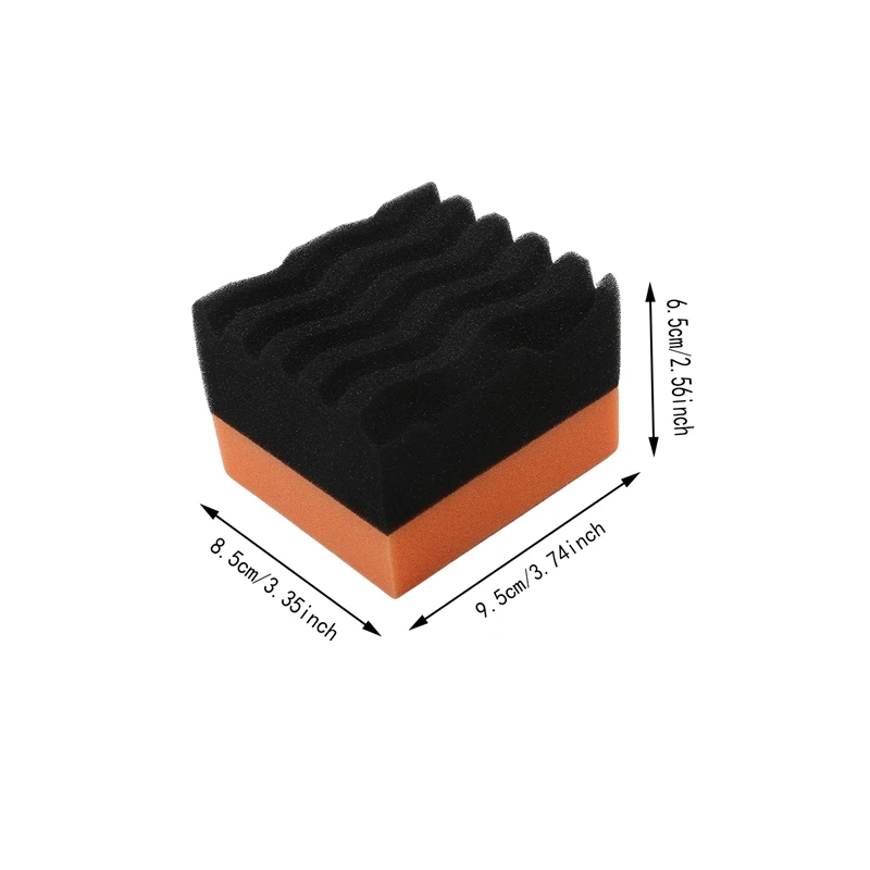 2pcs Car Sponge Tools Tire Hub Cleaning Dressing Waxing Polishing Household Clean Sponge Brushes Car Interior Care Block