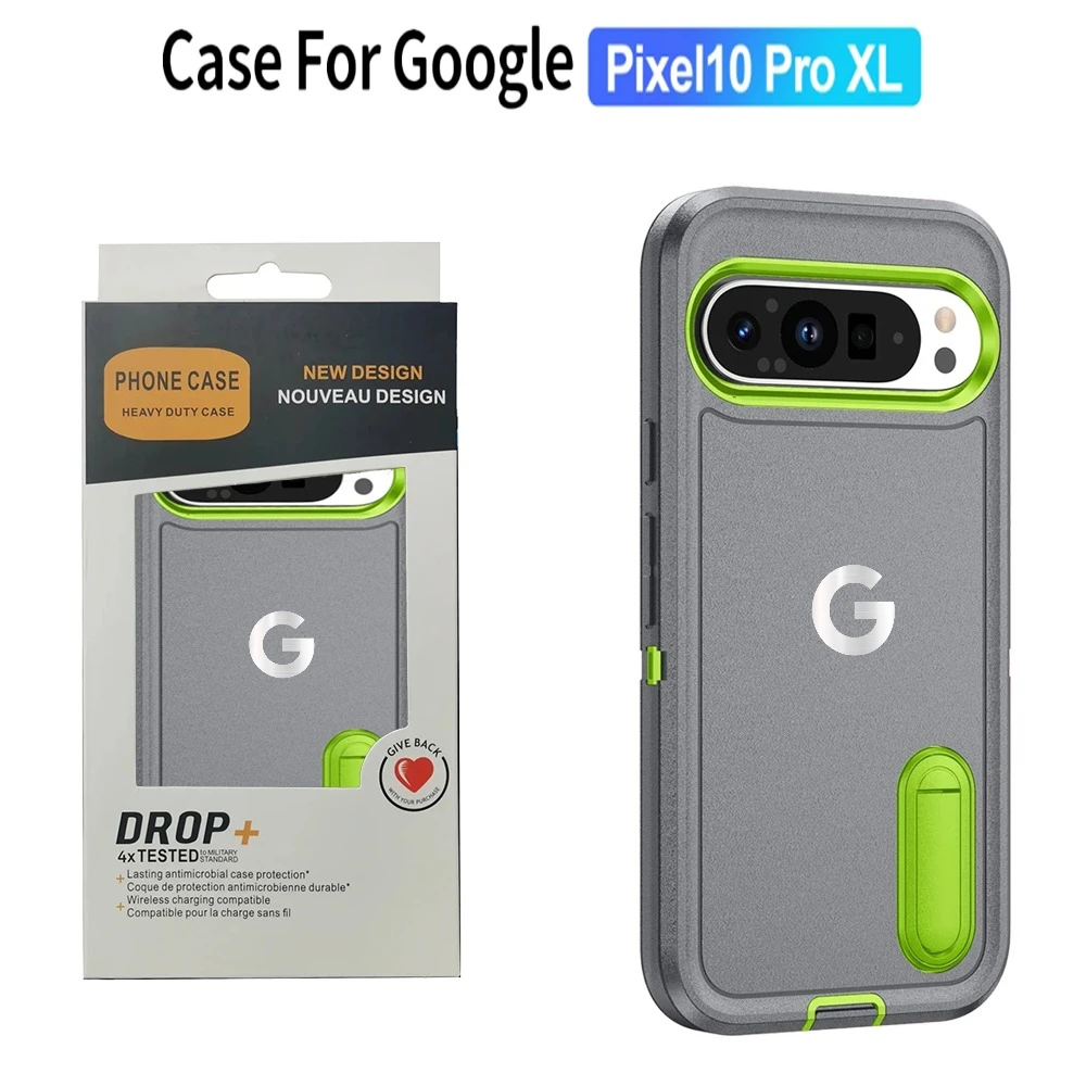 Rugged Hybrid Heavy Armor Invisible Bracket Case, TPU+PC Enhanced Anti-drop Protection