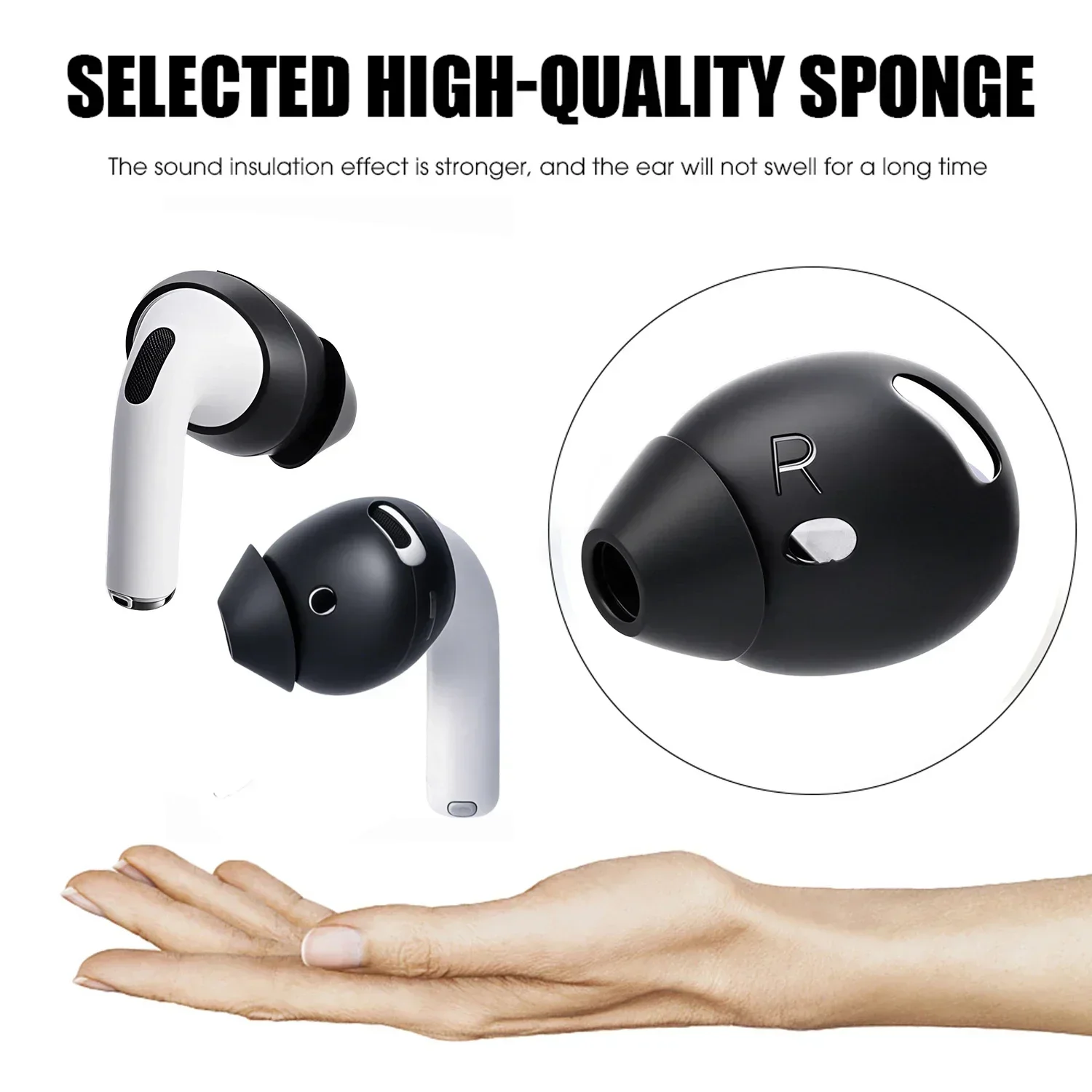 Silicone Anti-Slip Earbud Tips Replacement Covers