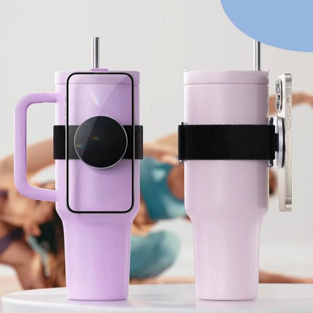 Black ABS Magnetic Arm Strap Phone Holder for Running Cycling