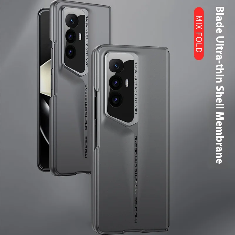 Suitable for Xiaomi Mi X Fold phone case PC solid color foldable case film shock-absorbing and anti drop integrated protective c