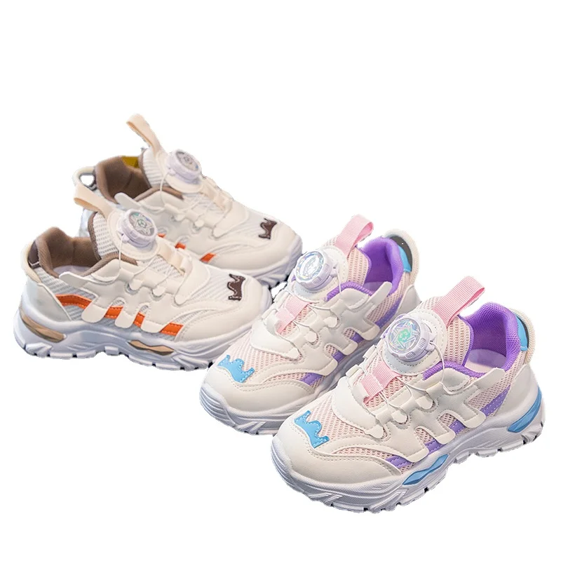 

Summer Teenage Boys Girls Sneaker Mesh Breathable Running Shoes For Girls Purple Orange Walking Shoes Kids School Sneaker