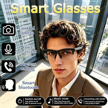 Ola Esporte Occhiali Smart Bluetooth con Controllo Touch, Chiamate a Mani Libere, Musica, Fotocamera Remota, Assistente Vocale, Occhiali da Sole per Viaggi e Sport