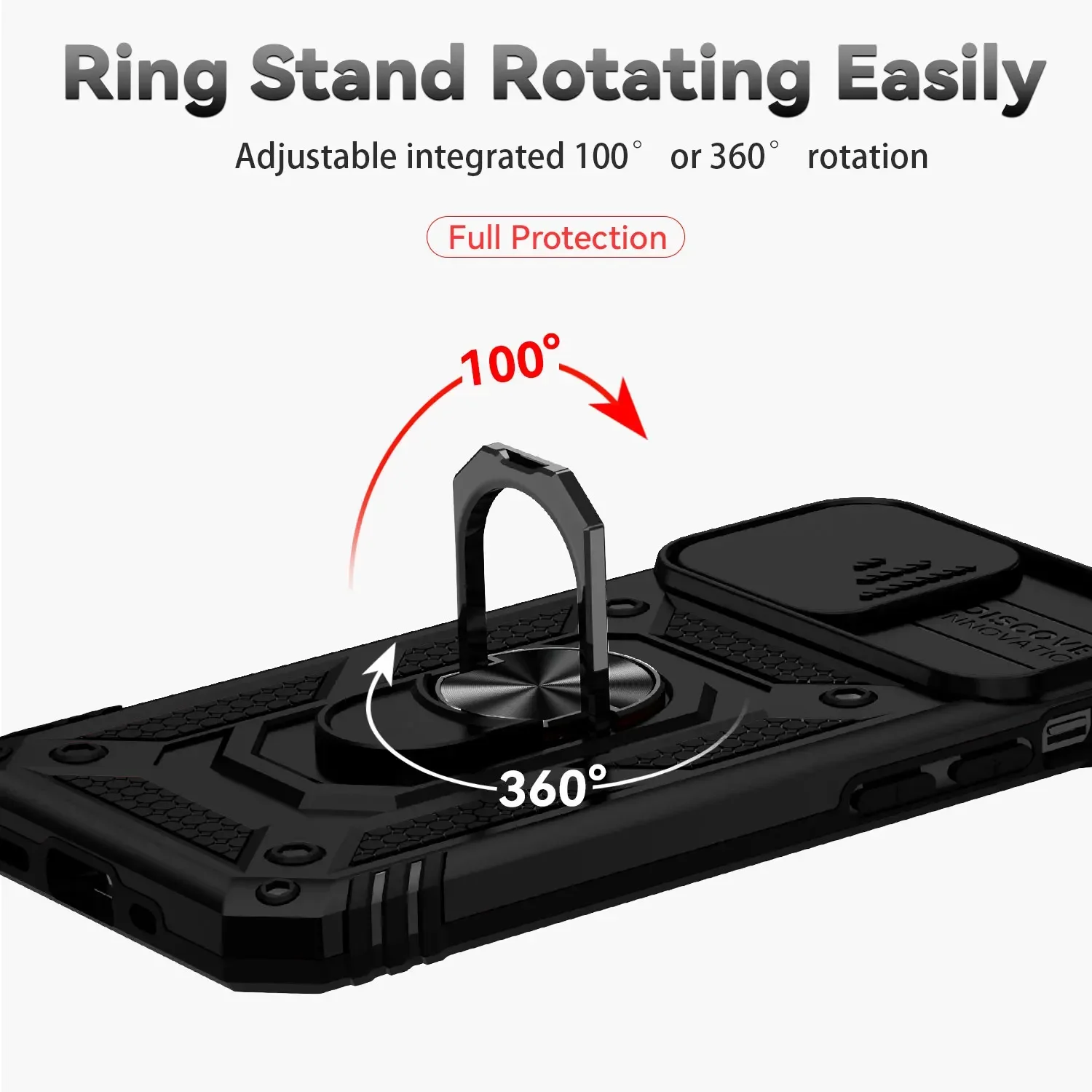 Armor Shockproof Magnetic Ring Stand Case For iPhone 15 14 Pro Max - Image 4