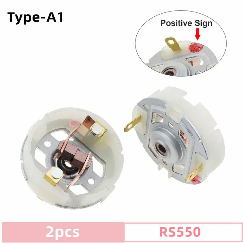 RS550 RS775 R380 DC Motor Carbon Brush Holder 2pcs for Electric Drill Electric Screwdriver Motor Tool Copper Brushes