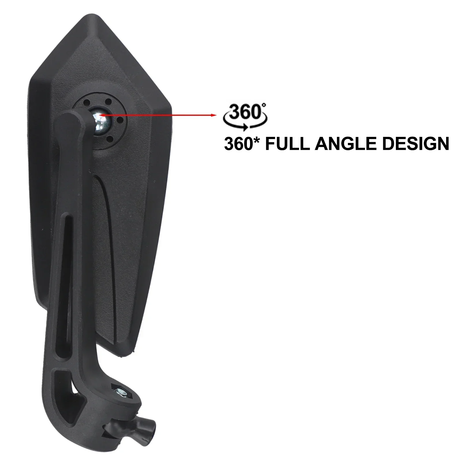 1set Motorcycle Side Mirrors Rearview Mirror Scooter Adjustable Rotating Mirrors Black Replacement Motorcycle Accessories