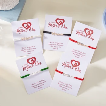 Handmade Braid String Letter Mama Bracelets 2