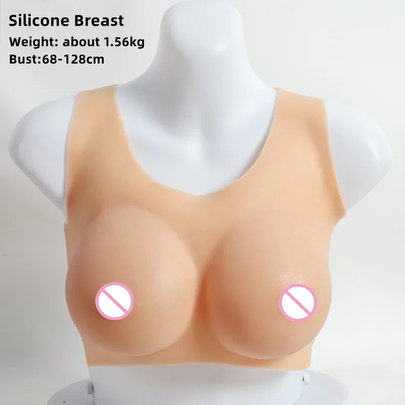 Sissy Artifical Huge Chest Silicone Breast Forms Boobs for Mastectomy Man Disguised as A Woman Transvestite Chest Wear Sex Toys
