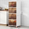 Modern Plastic Kitchen Cabinet for Kitchen Furniture Storage Cabinet Multilayer Multifunction Upscale Household Crevice Cupboard 6