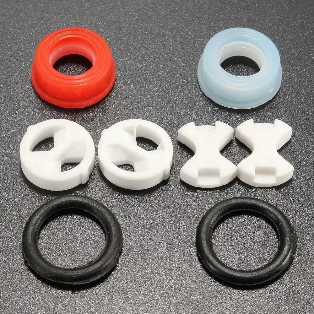 8-Piece Ceramic Disc Silicone Washer Replacement Set with O-Ring Gaskets