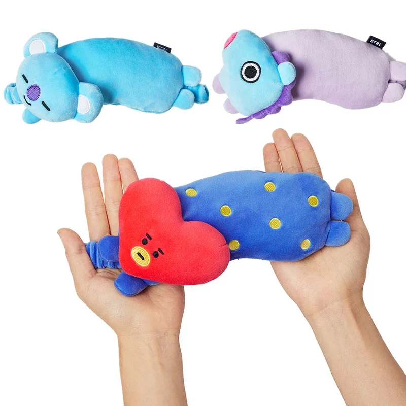 

Линия друзья оригинальная Kawaii Bt21 плюшевая маска для сна аниме Манг Коя мягкая мультяшная кукла затенение сна глаз патч для путешествий подарки